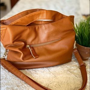 Leather brown hand bag